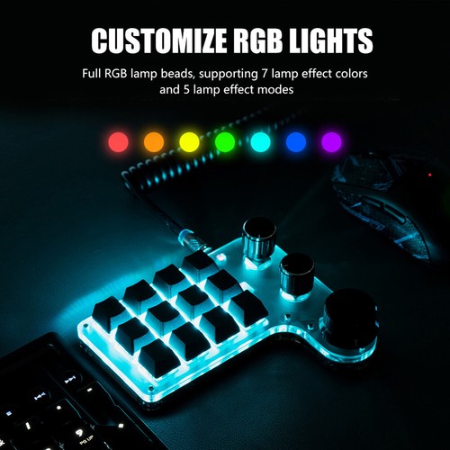 Programmable Shortcut Key RGB Mini Keypad for PC Macbook (Black USB Wired) - Bild 9 von 12
