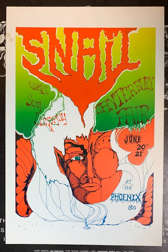 SNAIL CANTERBURY FAIR 1967 FRESNO CALIFORNIA AT THE PHOENIX CONCERT POSTER RARE! - Bild 1 von 8