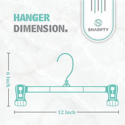 Durable White Wooden Hangers With Clips – 10-Pack For Pants, Skirts, Shorts – Non-Slip, Lacquered Finish