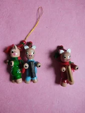 Vintage Emson Ornaments, Three Little Pigs