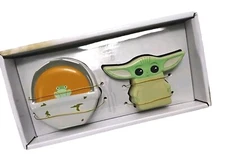 Disney Star Wars Mandalorian Baby Yoda The Child and Pod Salt /Pepper Shaker Set