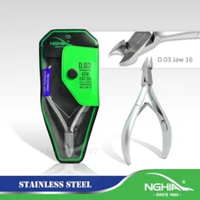 5 Pairs D-03 Nghia Cuticle Nippers Stainless Steel Double Spring - Jaw 16