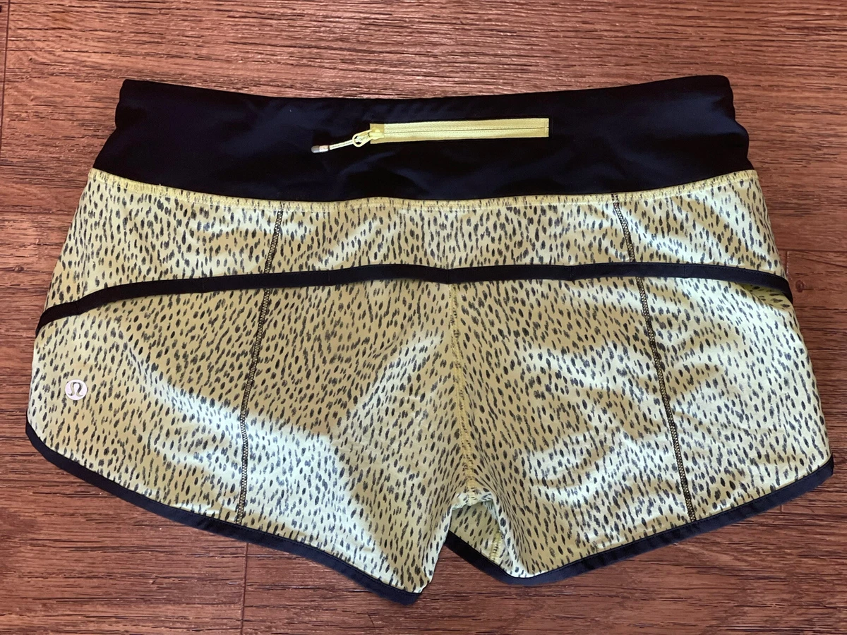 Lululemon Speed Up Shorts Size 6 Dotty Dash Print EUC LINER HAS