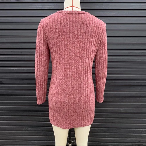 Damen Strickjacke Langarm vorne offen drapiert Pullover Knopfleiste Basic Cardigan - Bild 8 von 32