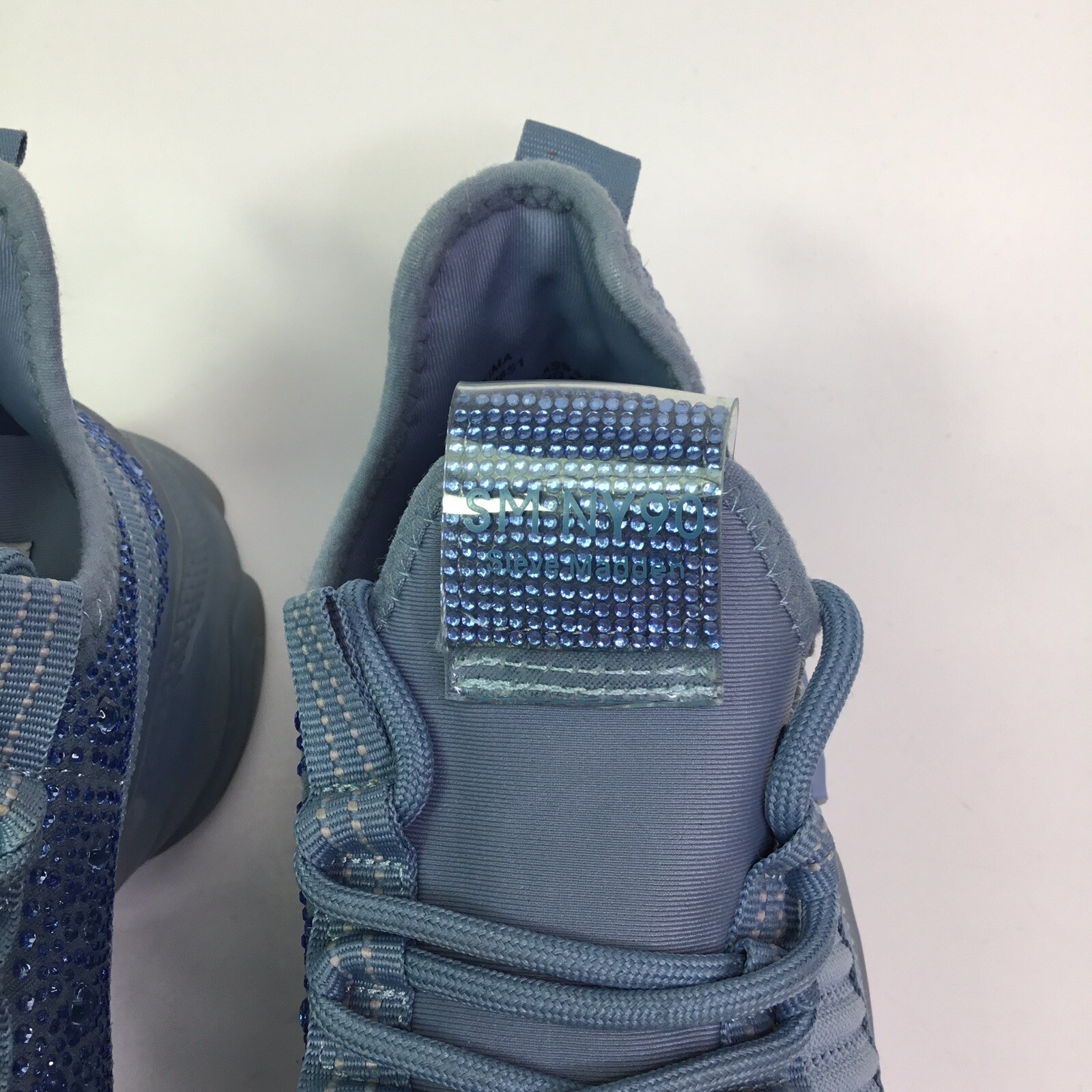 Steve Madden SM NY90 MAXIMA Womens Sneakers Baby Blue Rhinestones Size 7.5M image 5