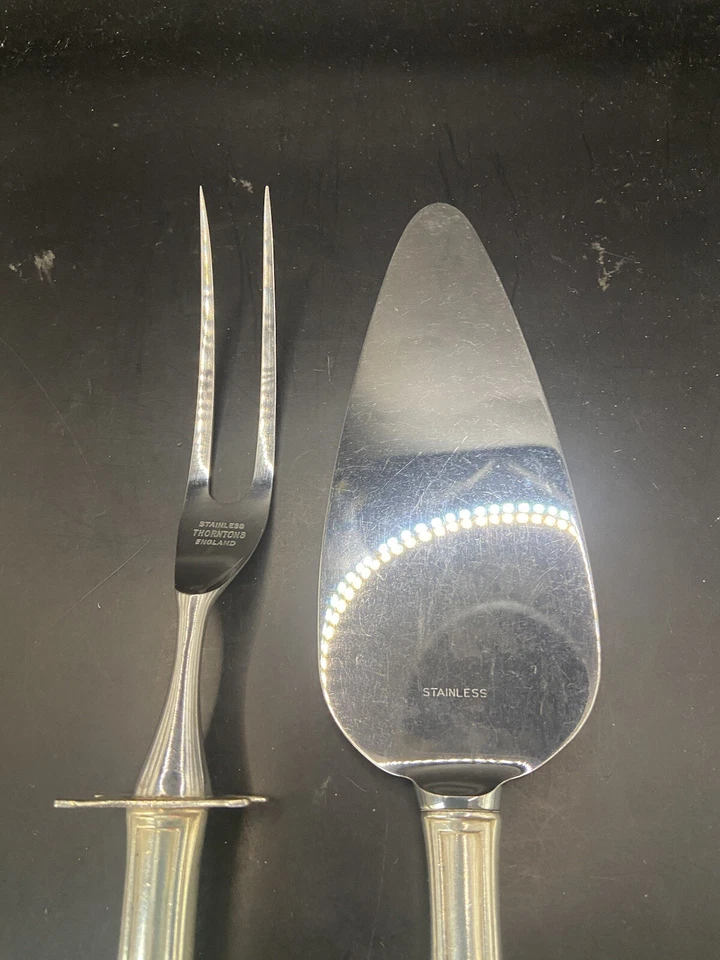 Tenedor para servir pastel Milburn Rose Sterling Westmorland cuchillas de acero inoxidable Foto 4 de 4