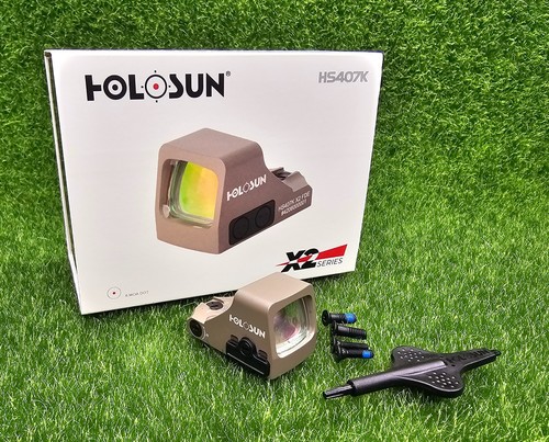 Holosun Classic Open Reflex Red Dot Sight 6 MOA Dot, FDE - HS407K X2 FDE - Picture 2 of 7