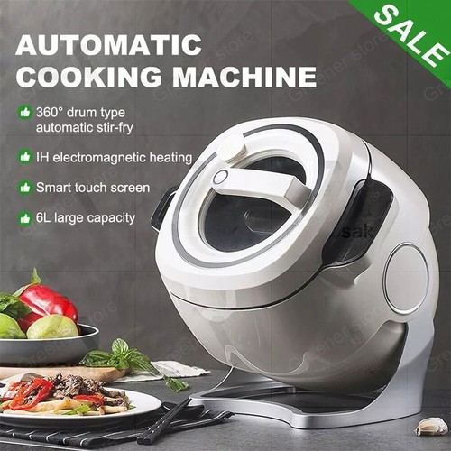 Máquina para freír eléctrica de rotación 360° automática sin palo sartén cocina inteligente - Imagen 4 de 13