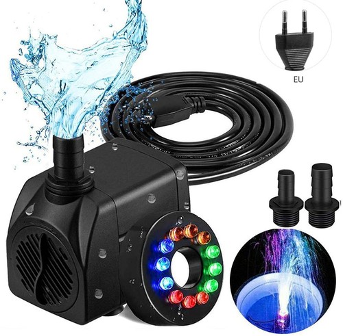LED Teichpumpe Springbrunnen Wasserspielpumpe Elektrisch Beleuchtung Teiche Pump - Bild 21 von 21