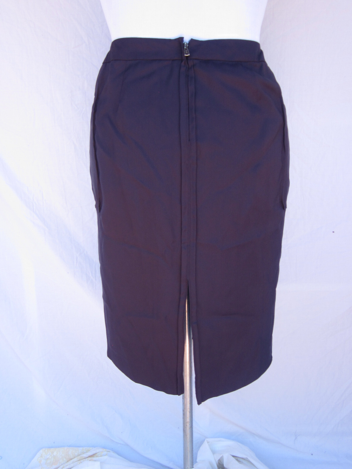 Gonna Yves Saint Laurent Italia misto seta viola FR40 30" dettagli wst! Nuovo senza etichette