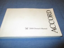 2000 Honda Accord Sedan Dx Lx Owners Manual