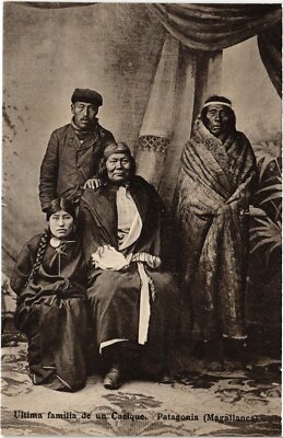 PC CHILE PATAGONIEN FAMILIE EINES HÄUPTLINGS MAGELLAN (a61576)
