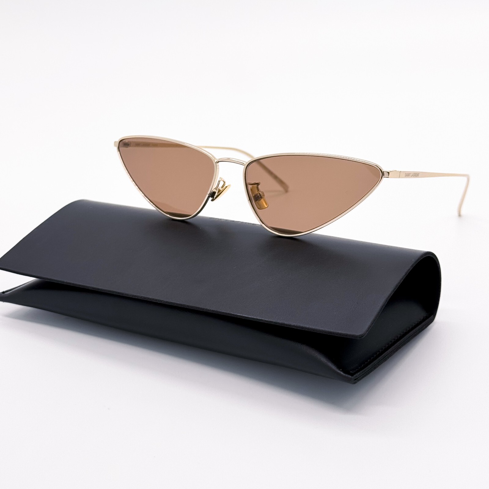 NUOVI OCCHIALI DA SOLE SAINT LAURENT SL 487 003 DONNA ORO MARRONE SAINT LAURENT SL487 003