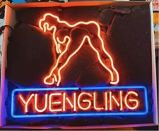 Yuengling Beer Live Nudes Girl 17"x14" Neon Light Sign Lamp Bar Wall Decor Glass