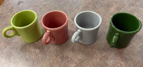 Fiesta Vintage Tom & Jerry Mugs in 50's colors- All nice & shiny!