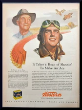 1944 Hunting Shot Gun Shells Xpert 1940s Vintage Print Ad Western Ammunition Gun