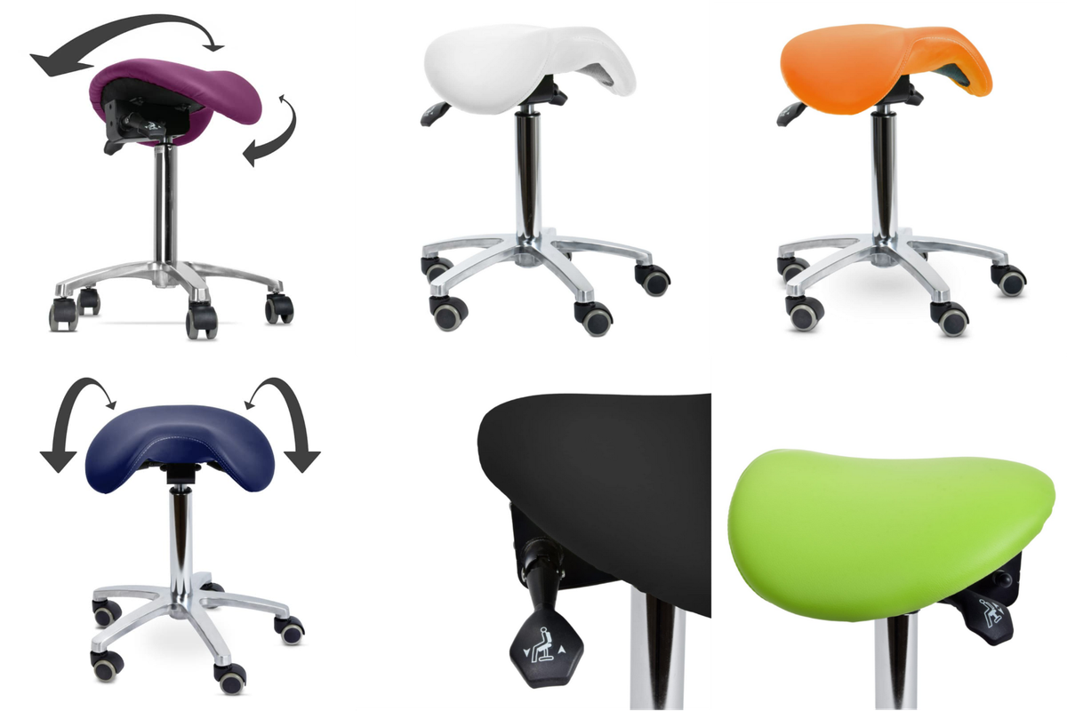 Produktbild von Drehhocker Mit Kippbarem Sattelsitz
