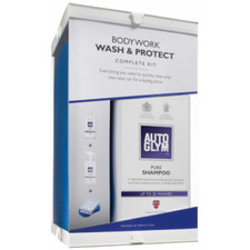 AutoGlym Bodywork Wash & Protect Complete Kit Car Shampoo Rapid Aqua Wax Polish