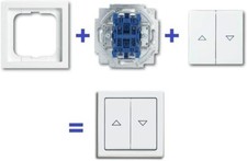 Busch Jäger Komplettset Jalousietaster Rolladentaster 2020/4US FUTURE LINEAR