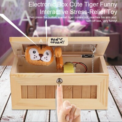 Useless Box Leave Me Alone Box Wooden Most Machine Don't Touch Toy Gift JY