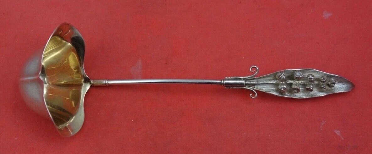 Lily of the Valley by Wood & Hughes Sterling Silver Sauce Ladle GW 7 3/4"