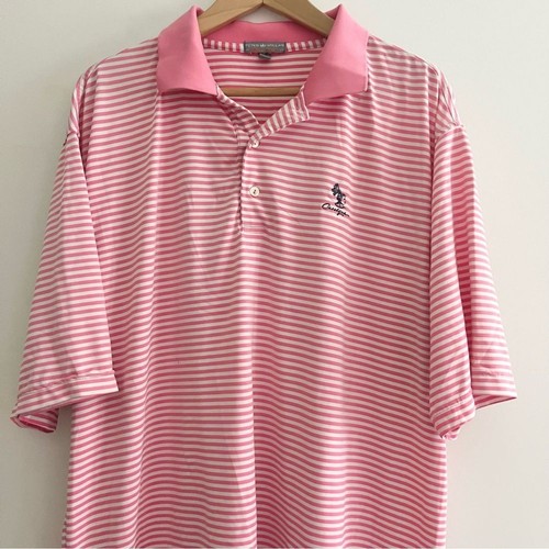 Peter Millar Sommer Komfort Polo XL Herren Cassique Golfplatz rosa weiß Elasthan - Bild 2 von 7