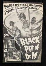 Black Pit Of Dr. M Original Movie Pressbook 1958 Ralph Bertrand