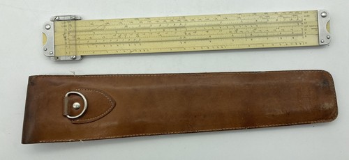 Regla de deslizamiento de troncos ortofase vintage Pickett 500 con estuche de cuero - Imagen 2 de 9