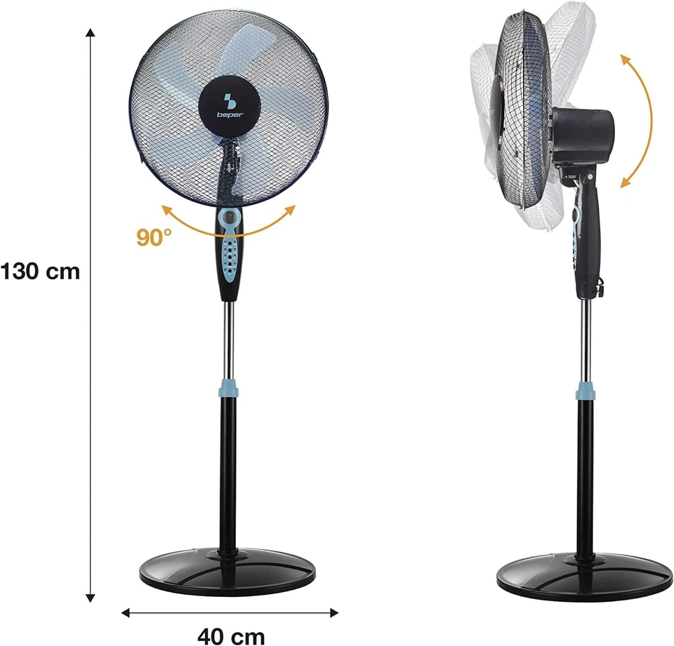 BEPER P206VEN131 Ventilatore a Piantana Con Telecomando - Ventilatore - Immagine 3 di 4