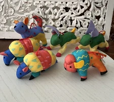 Stuffins CHRISTMAS Ornament SET 6 Southwest Buffalo Jackrabbit Armadillo Coyote