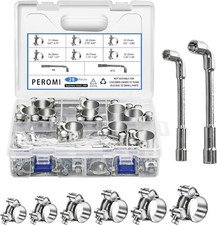 T-bolt Hose Clamps Peromi 28pcs 6 Size Heavy Duty Hose Clamps Assortment Kit