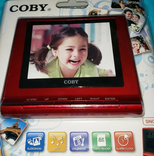 COBY DP356 Red Digital Photo Album with Alarm Clock USB • New Sealed - Picture 4 of 8