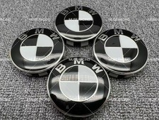 Bmw Original Style Black White Alloy 56mm 68mm Wheel Center Cap Hub Caps