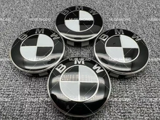 BMW Original Style Black White Alloy 56mm 68mm Wheel Center Cap Hub Caps