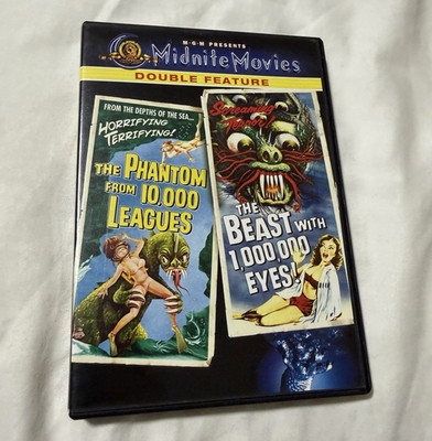 MGM Midnite Movies Double Feature DVD Phantom 10,000 Leagues/Beast 1,000,000