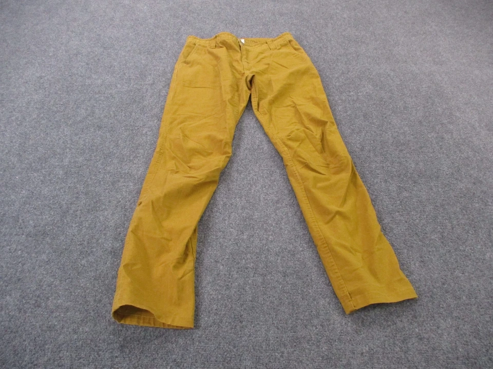 Livsn Pants Mens 33 X 34 Yellow Chino Outdoors Hiking Work Canvas Camping - Image 2 of 4