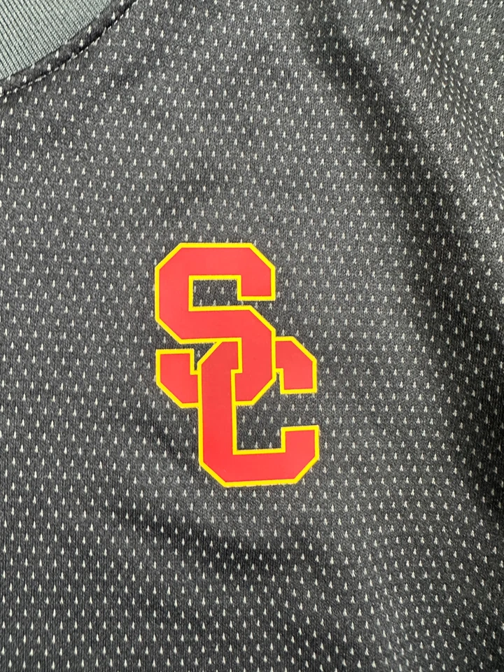 USC Trojans Nike Nike Tee Long Sleeve Shirt Men's Gray And Black Athletic Large - Image 4 of 4