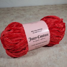 Juicy Couture Luxe Velour Sparkle Yarn Fire Red, Discontinued