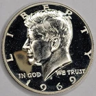 1969 S Cameo Proof Kennedy Half Dollar 40% Silver
