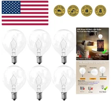 40 Watt E12 Candelabra Base Round Bulbs,G50 Light Bulbs for Full Size Scentsy...