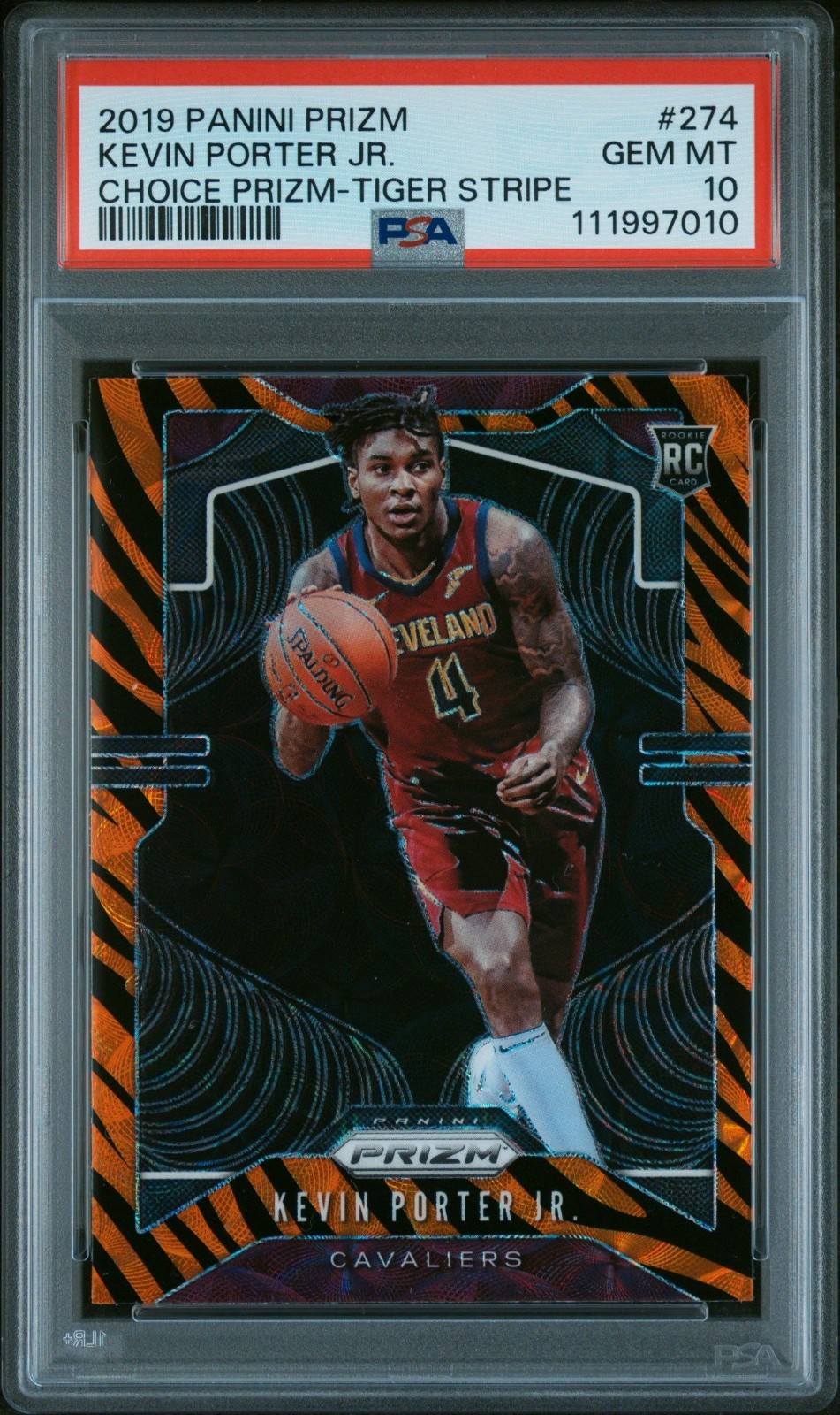 2019-20 Panini Prizm Kevin Porter Jr. Choice Tiger Stripe #274 PSA 10 GEM