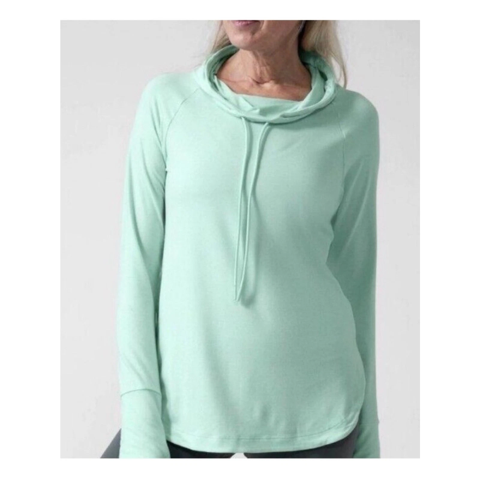 Athleta Uptempo Hoodie Sweatshirt Athleisure Activewear Mint Green Plus 2X