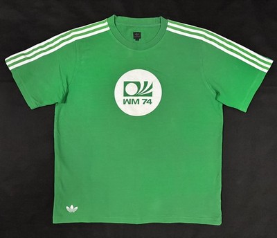 Deutschland WM 1974 Logo Adidas Originals Fußball T-Shirt Größe: Large