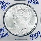 1922 BU UNCIRCULATED SILVER PEACE DOLLAR AUTHENTIC U.S. MINT FREE SHIPPING 5909