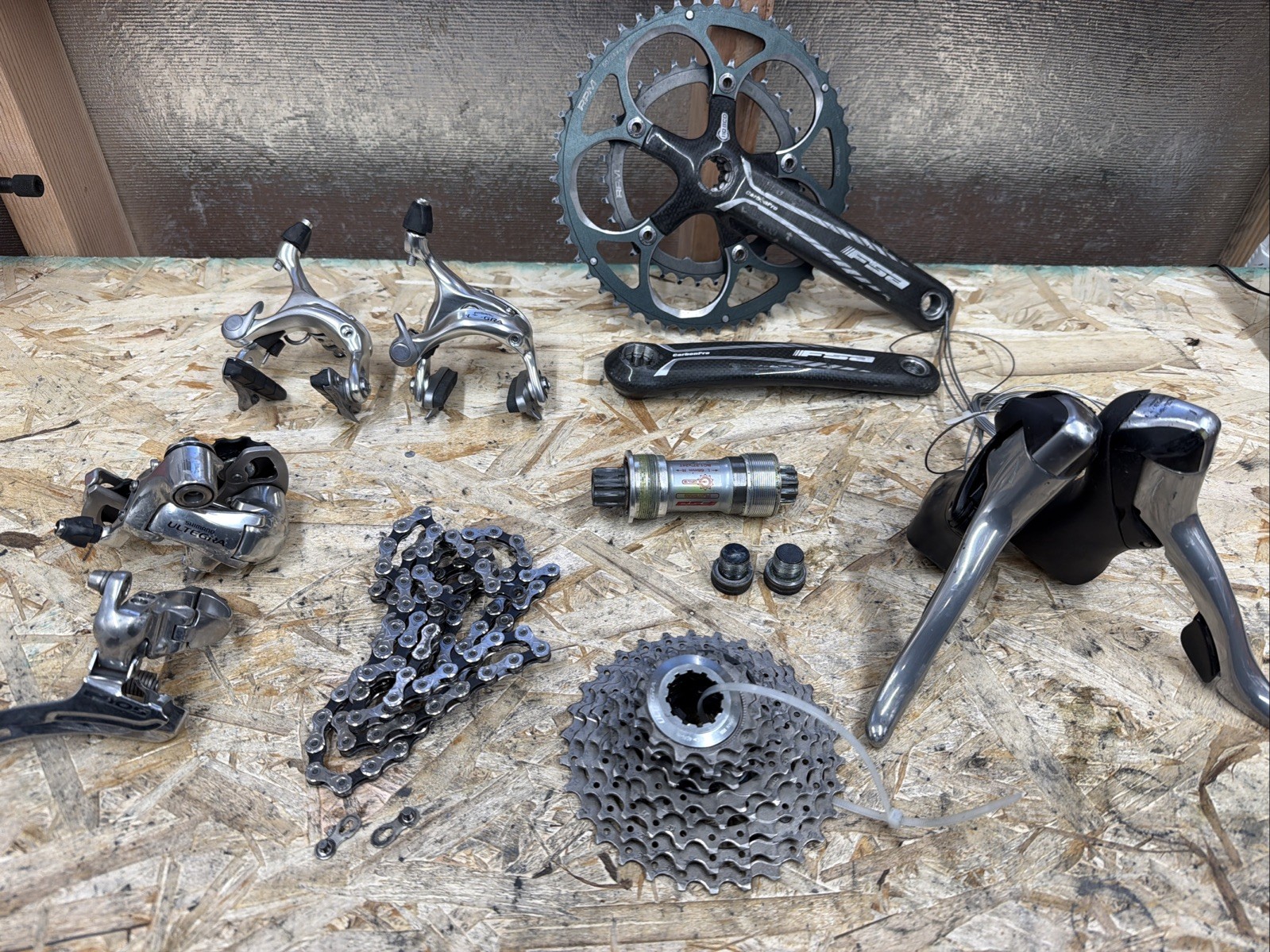Shimano Ultegra 6600/105 FSA Carbon 2x10 10 Speed Groupset 1