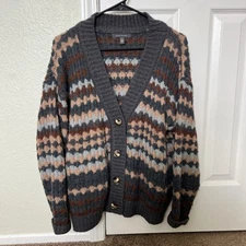 Grade & Gather Multi-Colored Cardigan – Wool Blend – Size Small – MSRP $110