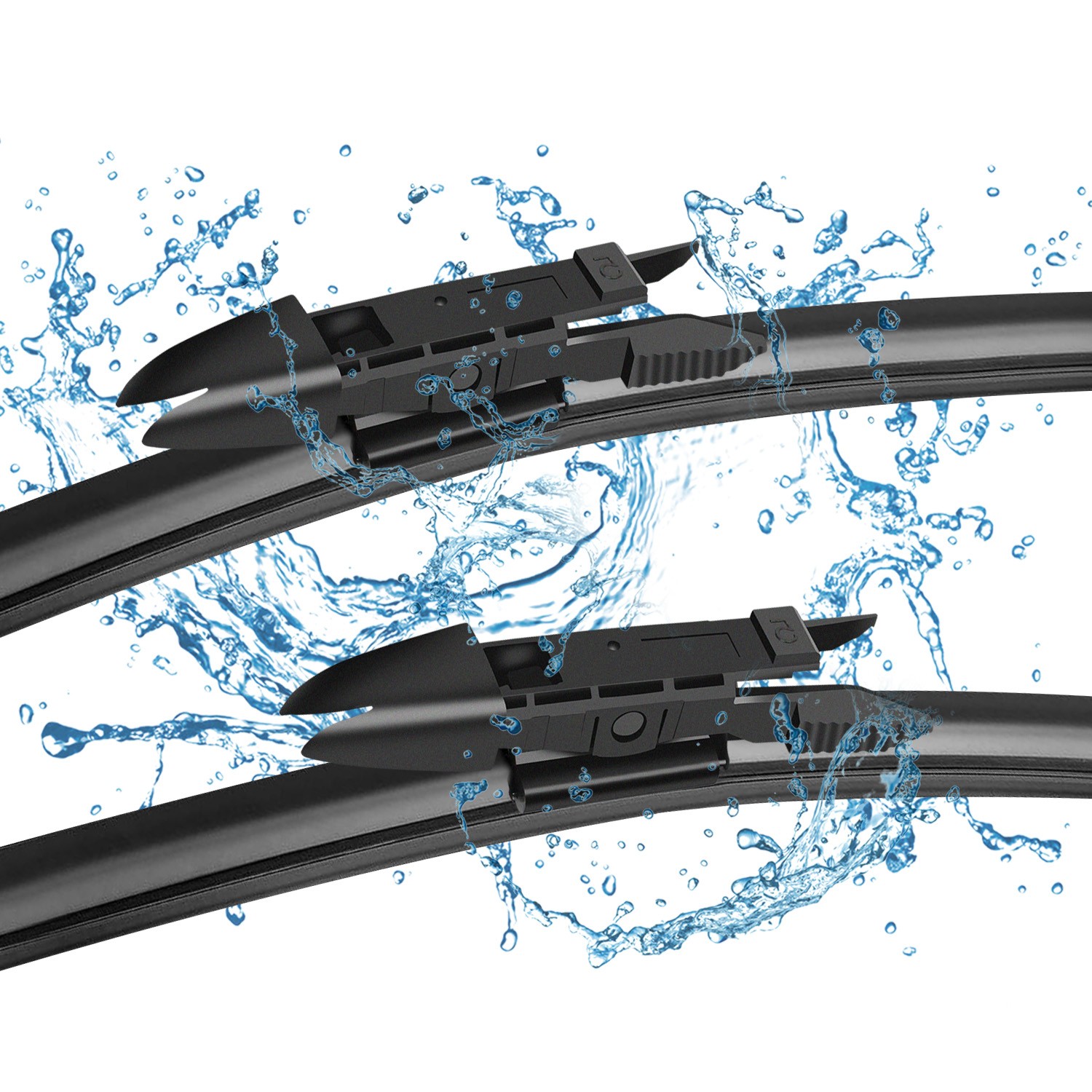 24"+23"Black Windshield Wiper Blades Top Lock Premium Hybrid silicone All Season