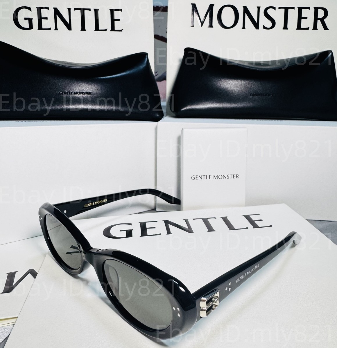 GentleMonster Cocoa 01 Sunglasses Black Frame Black Lenses | eBay
