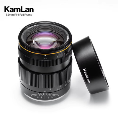 Kamlan 55mm F1.4 Full Frame Manual Focus Portrait Prime Lens for Sony E-mount