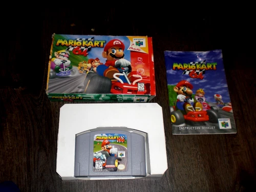 Mario Kart 64 N64 Nintendo 64 1997 Genuine Complete In Box CIB Working Authentic